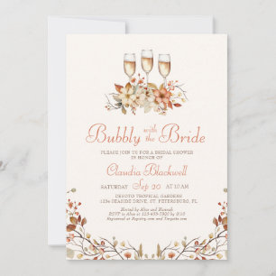 Invitación Otoño Champagne Bridal Shower