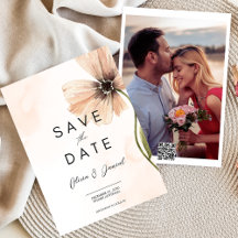 Otoño de Boho Floral Rustic Fall Save the date