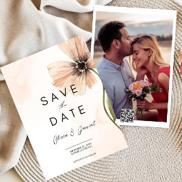 Invitación Otoño de Boho Floral Rustic Fall Save the date