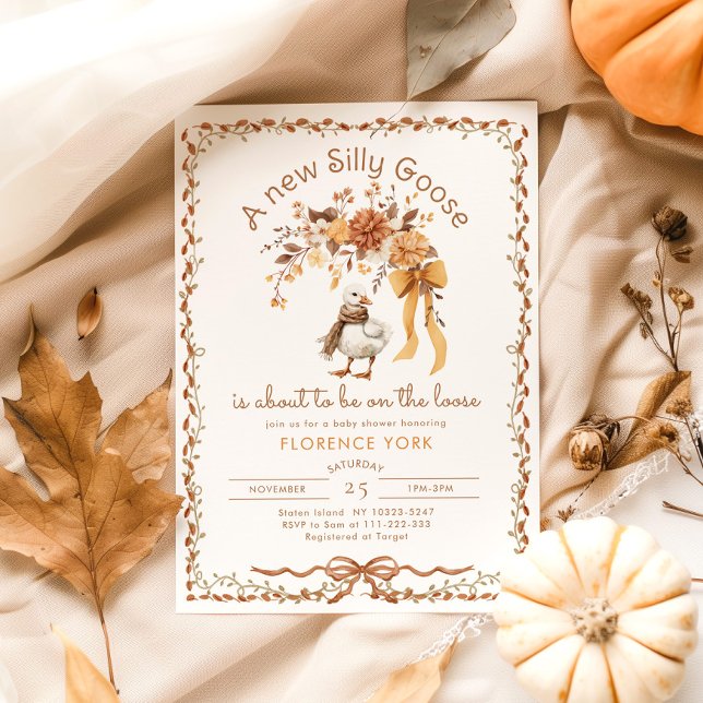 Invitación Otoño de la Goose Silly otoño ducha de bebé Invita (Subido por el creador)