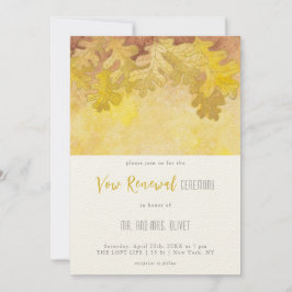 Invitación Otoño de otoño deja la renovación del voto