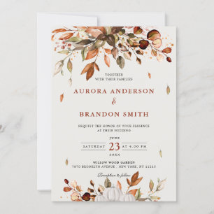 Invitación Otoño deja al país ruso como Boda de Boho