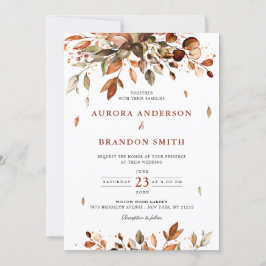 Invitación Otoño deja al país ruso como Boda de Boho