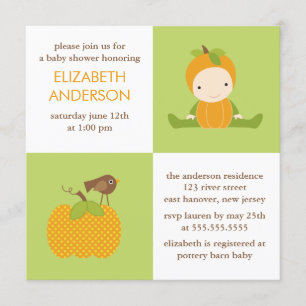 Invitación Otoño dulce Baby Shower