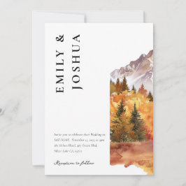 Invitación Otoño Elegante Boda