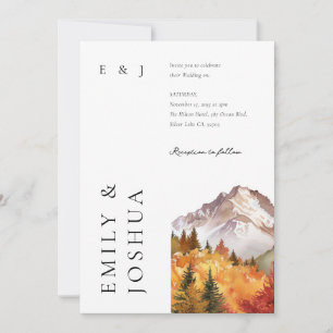 Invitación Otoño Elegante Boda