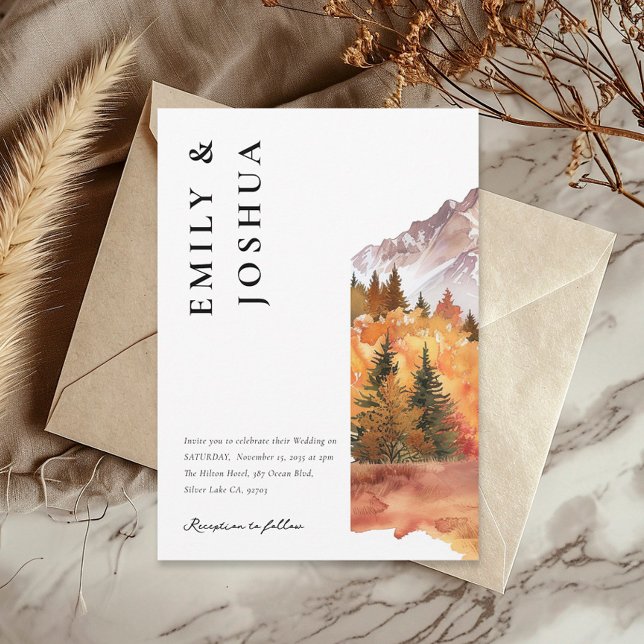 Invitación Otoño Elegante Boda (Subido por el creador)