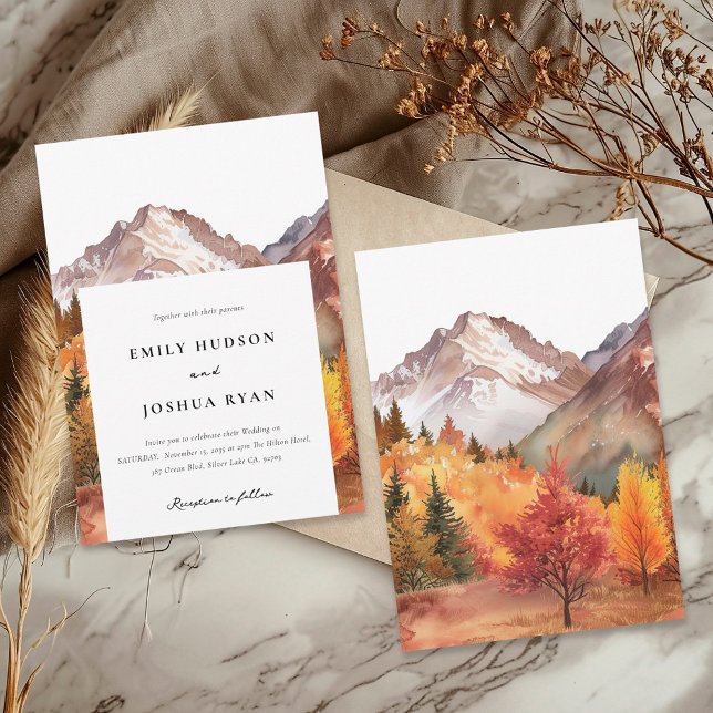 Invitación Otoño Elegante Boda (Subido por el creador)