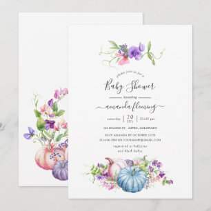 Invitación Otoño - Fall Floral Baby Shower