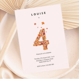 Invitación Otoño Fall Floral Garden 4ª estética de cumpleaños