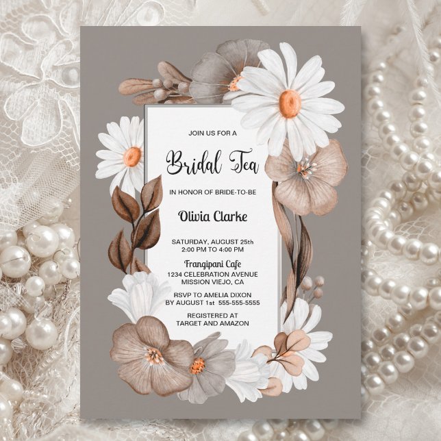 Invitación Otoño Floral Bridal Tea Bridal Shower (Subido por el creador)