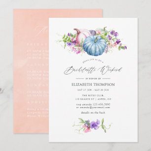 Invitación Otoño - Floral Fin de Semana de Despedida de Solte