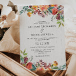 Invitación otoño floral ruidoso otoño borgoña boda<br><div class="desc">Para una personalización más avanzada de este diseño,  simplemente seleccione el botón "Personalizar It" de arriba.</div>