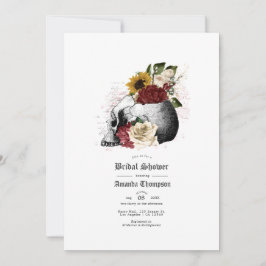 Invitación Otoño Floral Rústico Gótico Ducha de Novia