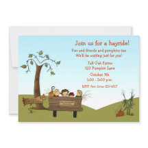 Otoño Hayride, carro, niños