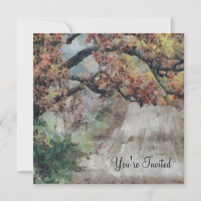 Invitación Otoño hermoso en la carretera nacional de Michigan (Anverso)