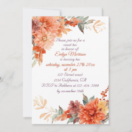 Invitación Otoño la caída de Cute Gnome deja el cumpleaños