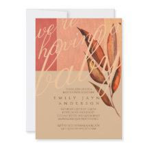 Otoño moderno deja Baby Shower