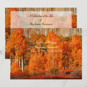 Invitación Otoño Naranja dorado aviva la celebración de la vi