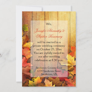 Invitación Otoño Otoño Deja La Recepción Solamente Celebració