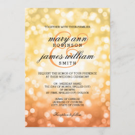 Invitación Otoño / Otoño Luces Bokeh Elegante Boda