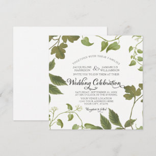 Invitación Otoño Otoño Selva de Invierno Hoja Bohemiana BOHO