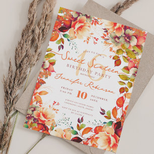 Invitación Otoño Romántico Dulce Floral Jardín Otoño 16