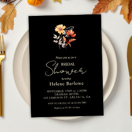 Invitación Otoño Rustic Elegant Floral Fall Bridal Shower
