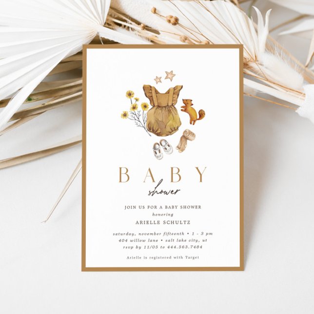 Invitación Otoño Rustic Vintage Baby Shower (Subido por el creador)