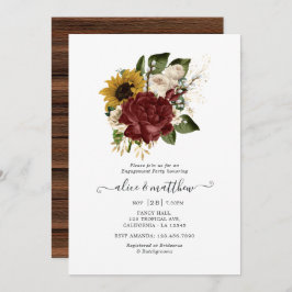 Invitación Otoño Rústico - Fall Floral Engagement Party