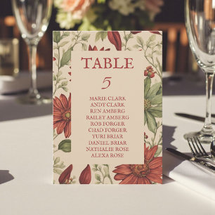 Invitación Otoño Rústico Sage Green & Burgundy Red Floral