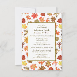 Invitación Otoño Sale de Camping Familia Reunión Jamboree BBQ