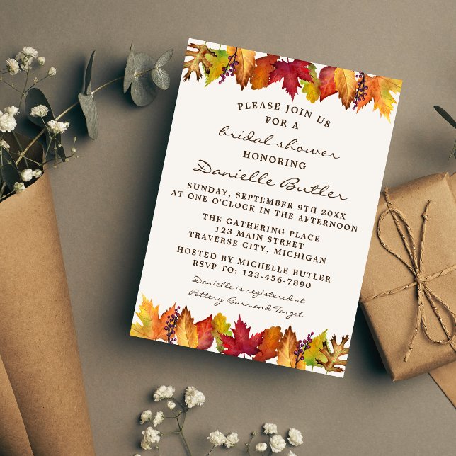 Invitación Otoño Sale De La Caída Boda Ducha Bridal (Subido por el creador)