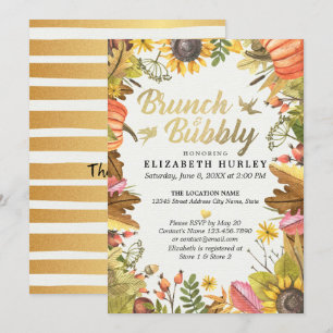 Invitación Otoño Sale La Ducha Bridal De Bocina Brunch