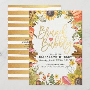 Invitación Otoño Sale La Ducha Bridal De Bocina Brunch