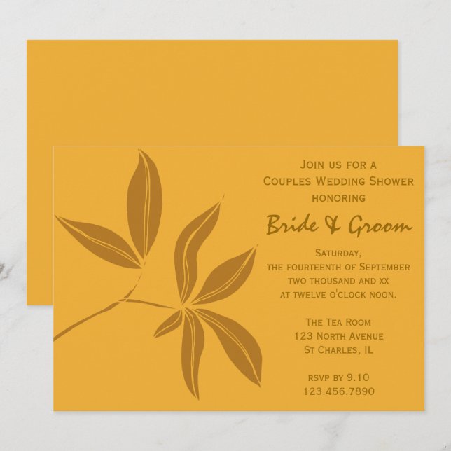 Invitación Otoño Sale Parejas Ducha de matrimonio (Anverso / Reverso)