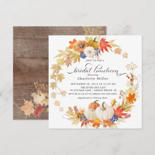Invitación Otoño Sale Pumpkins Bridal Shower Luncheon