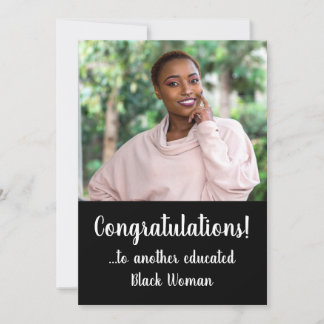 Invitación Otra mujer negra educada graduada en fotografía