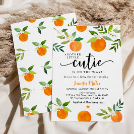 Invitación Otro pequeño Baby Shower floral de vegetación cuat