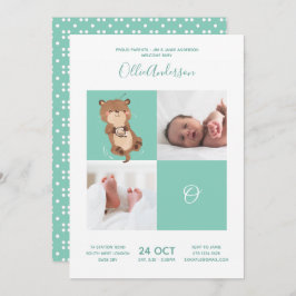 Invitación Otter ・ Alphabet Monogram Cupe Baby Shower