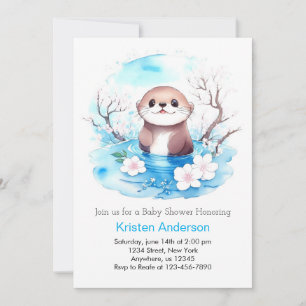 Invitación Otter Boy Baby Shower