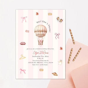 Invitación Oui Cumpleaños Tres París Francés