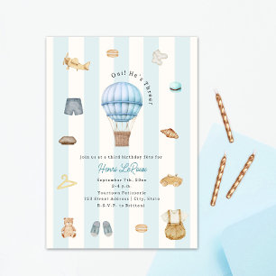 Invitación Oui Cumpleaños Tres París Francés