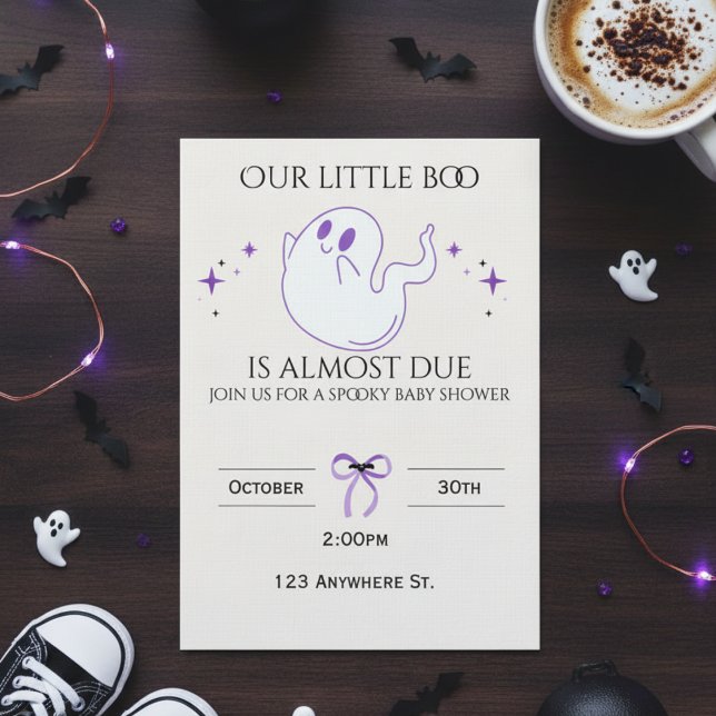 Invitación Our little boo is almost due! baby shower invite (Subido por el creador)