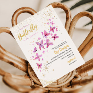 Invitación Our Little Butterfly Baby Shower Invitation