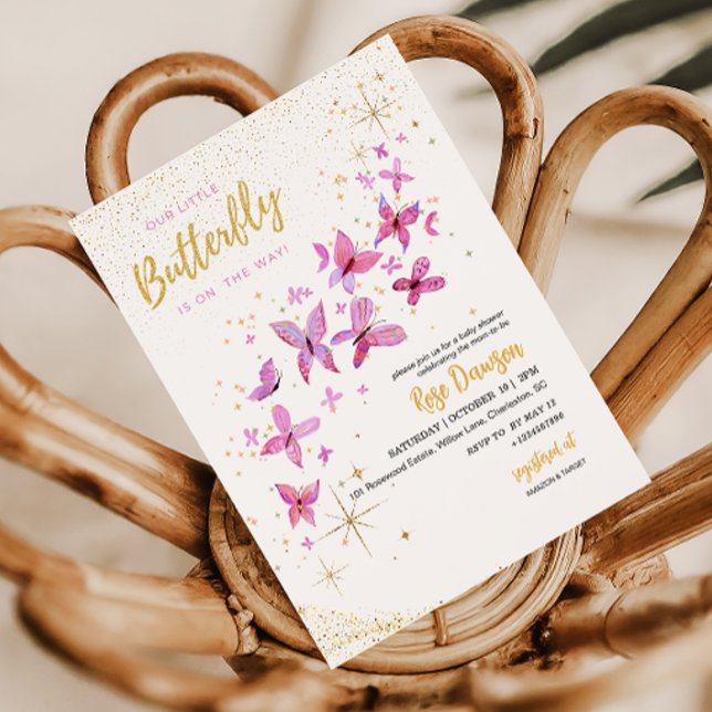Invitación Our Little Butterfly Baby Shower Invitation (Subido por el creador)