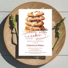 Invitación Our Little Cookie Is On The Way Cute Baby Shower