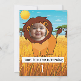 Invitación Our Little Cub Is Turning 1 Birthday Invitation | 