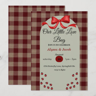 Invitación Our Little Love Bug Baby Shower Invitation 
