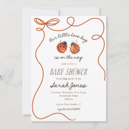 Invitación Our Little Love Bug Baby Shower Invitation